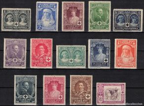 Stamps: SERIE PRO CRUZ ROJA ESPAÑOLA ** 325/338 AÑO 1926 - COMPLETA - MNH - LUJO